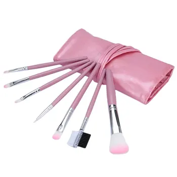 

Women Pink 7Pcs Make Up Tools Professional Superior Soft Cosmetic Makeup Brush Set Kit + Pouch Bag Case Beauty
