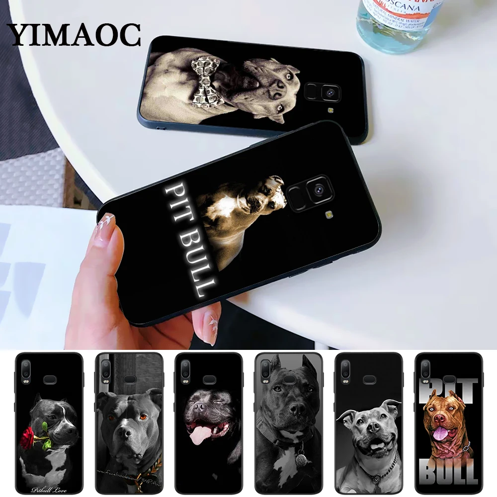 Мини бульдог Питбулей силиконовый чехол для samsung A3 A5 A10S A30S A50S A6 плюс 2018 A7 A8 A9 A10 A30 A40