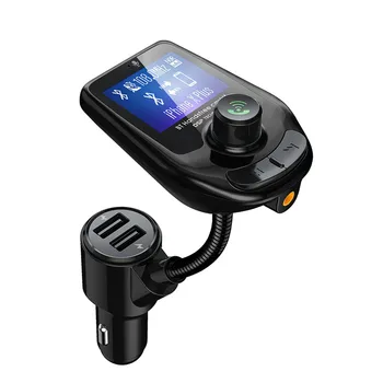 

Bluetooth 5.0 Car Kit Handsfree FM Transmitter Audio Receiver Car MP3 Player QC3.0 Quick Dual USB Charger Adapter LCD Display