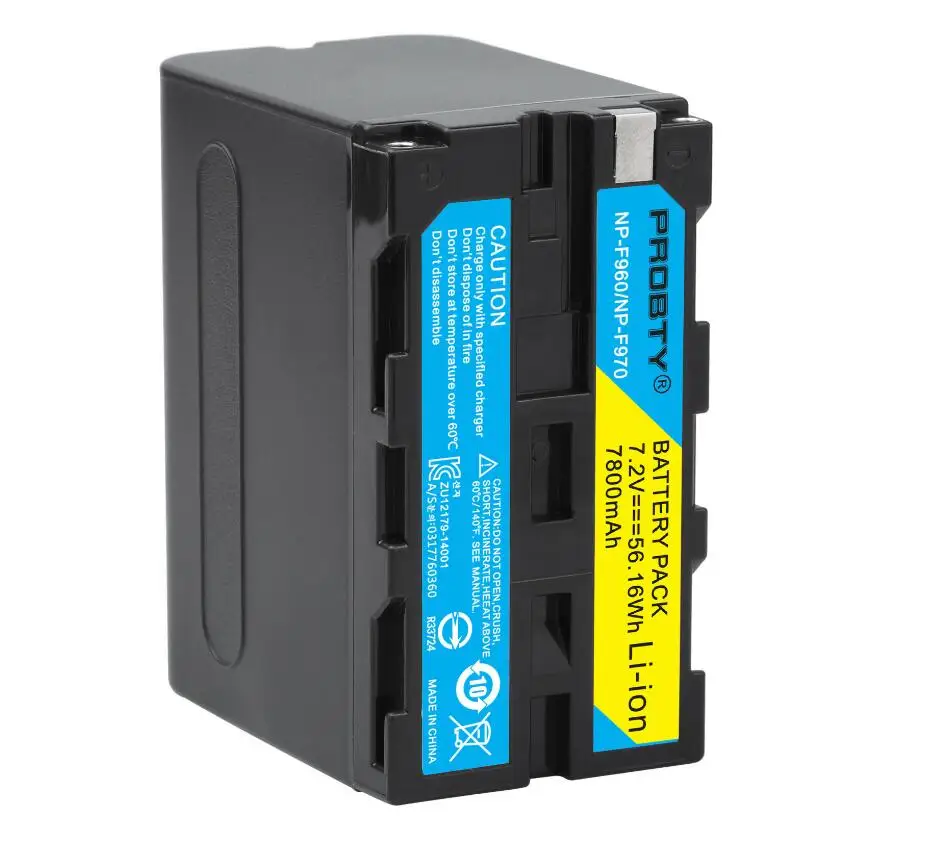 7800 мА/ч, NP-F960 NP-F970 NP F960 F970 аккумуляторная батарея+ ЖК-дисплей быстрые двойной зарядное устройство для SONY HVR-HD1000 HVR-HD1000E HVR-V1J - Цвет: 1 Pcs Battery