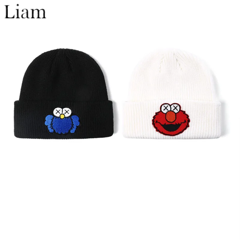 Liam вязаная шапка шапочка с рисунком для мужчин и женщин Зимняя уличная хип-хоп Skullies Trucker шляпа папы костяная
