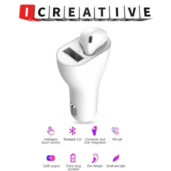 

New Fast Charger Vehicle Wireless Headphones Bluetooth Earphone Car Bluetooth Headset Touch Control Safe Automatic Pairing