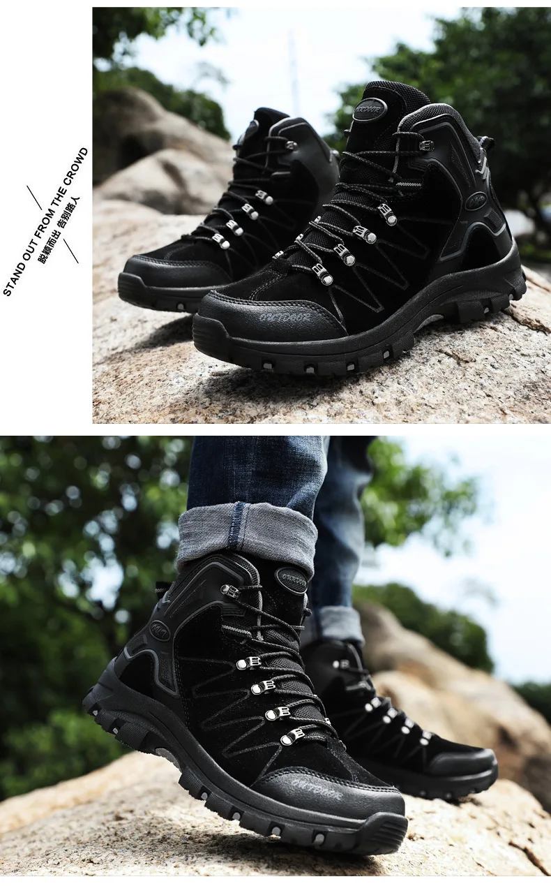 Winter New Style Outdoor Hiking Shoes Men's Travel Casual Outdoor Shoes Wear-Resistant Warm MEN'S SHOES Wholesale