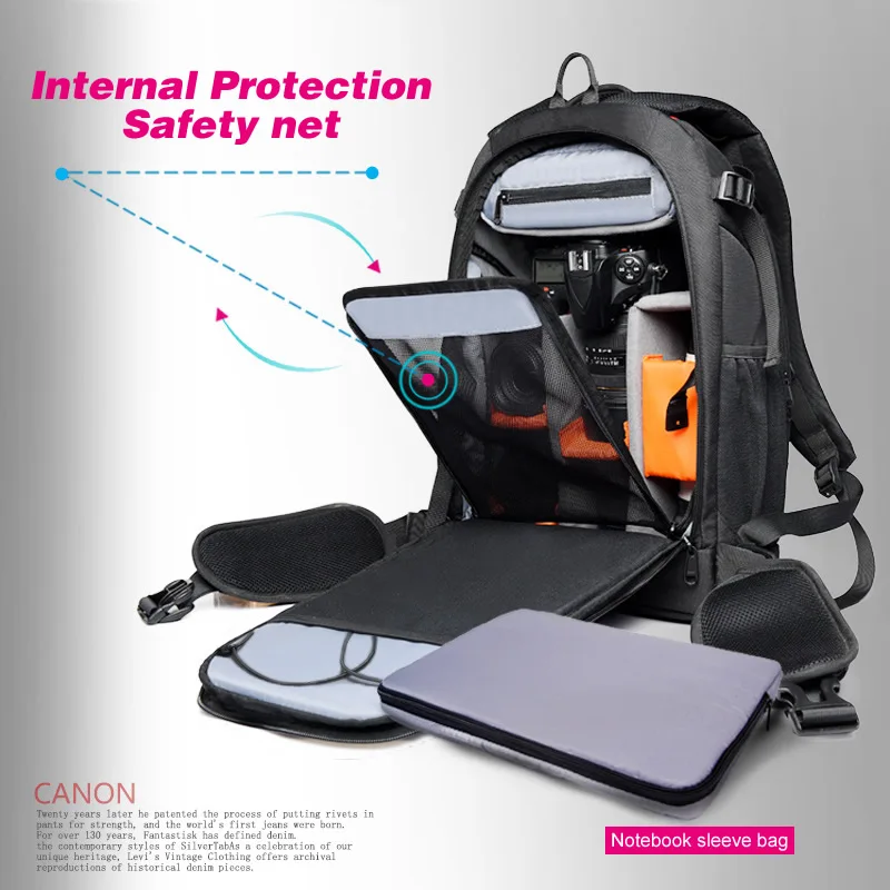 Рюкзак для камеры водонепроницаемый Противоугонный нейлоновый чехол фотокамеры