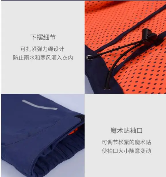 Xiaomi mijia мужская непромокаемая Спортивная повседневная куртка ветрозащитная и непромокаемая дышащая куртка с капюшоном с воротами умный дом