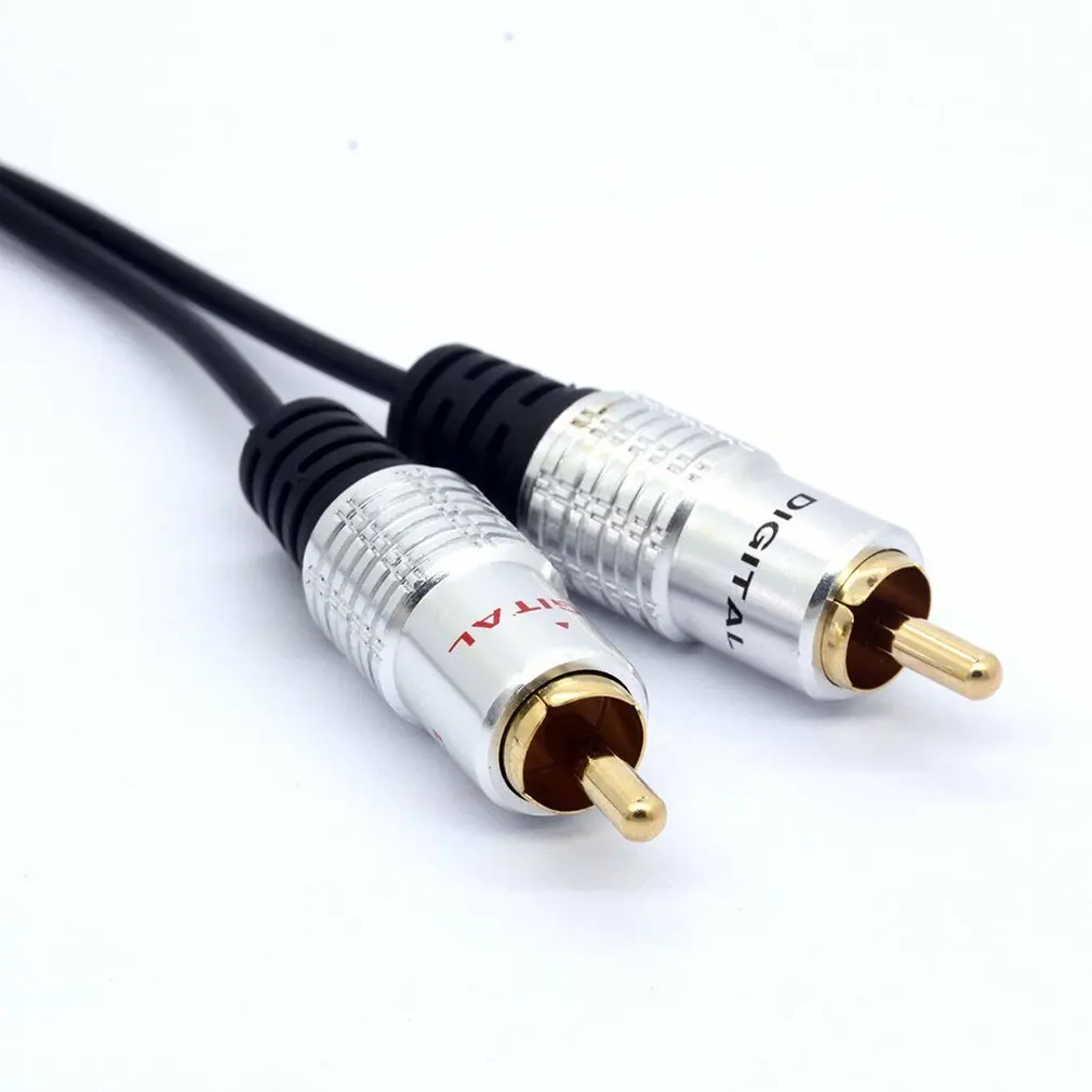 Изысканный дизайн прочный Pro 2 Rca штекер 3,5 мм стерео разъем кабель Aux Phono Jack адаптер