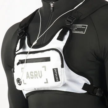 

Men Chest Bag Portable Adjustable Sports Fishing Tactical Vest Pack Reflective Strap Camping Outdoor Cycling Travel Backpack