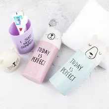 Портативная дорожная зубная щетка, ящик для хранения дома, медведь органайзер для зубной пасты, зубная щетка, полотенце, чашка для полоскания горла, для путешествий