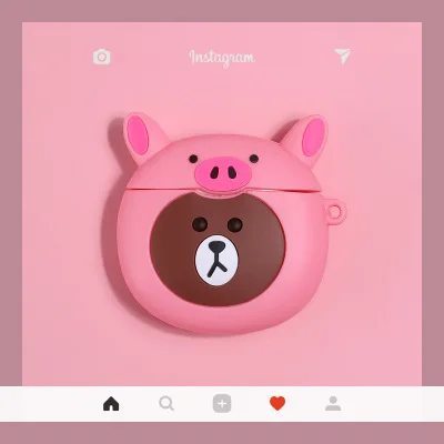 02 Для AirPods чехол для девочек прекрасный стиль уникальный мультфильм кожухи головных телефонов для Airpods 2 Прекрасный защитный чехол с ремешком для ключей с пряжкой - Цвет: 02