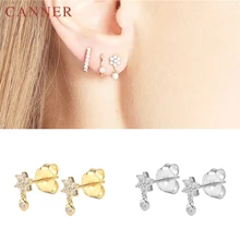 925 пробы серебряные серьги-гвоздики в виде цветка розы для женщин INS минималистичные циркониевые животные змея/серьги в форме Глаз Модные ювелирные изделия серьги