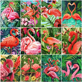 

Evershine Diamond Painting Flamingo Full Square Drill 5D Diamond Embroidery Animal Rhinestone Picture Mosaic Art Home Decor