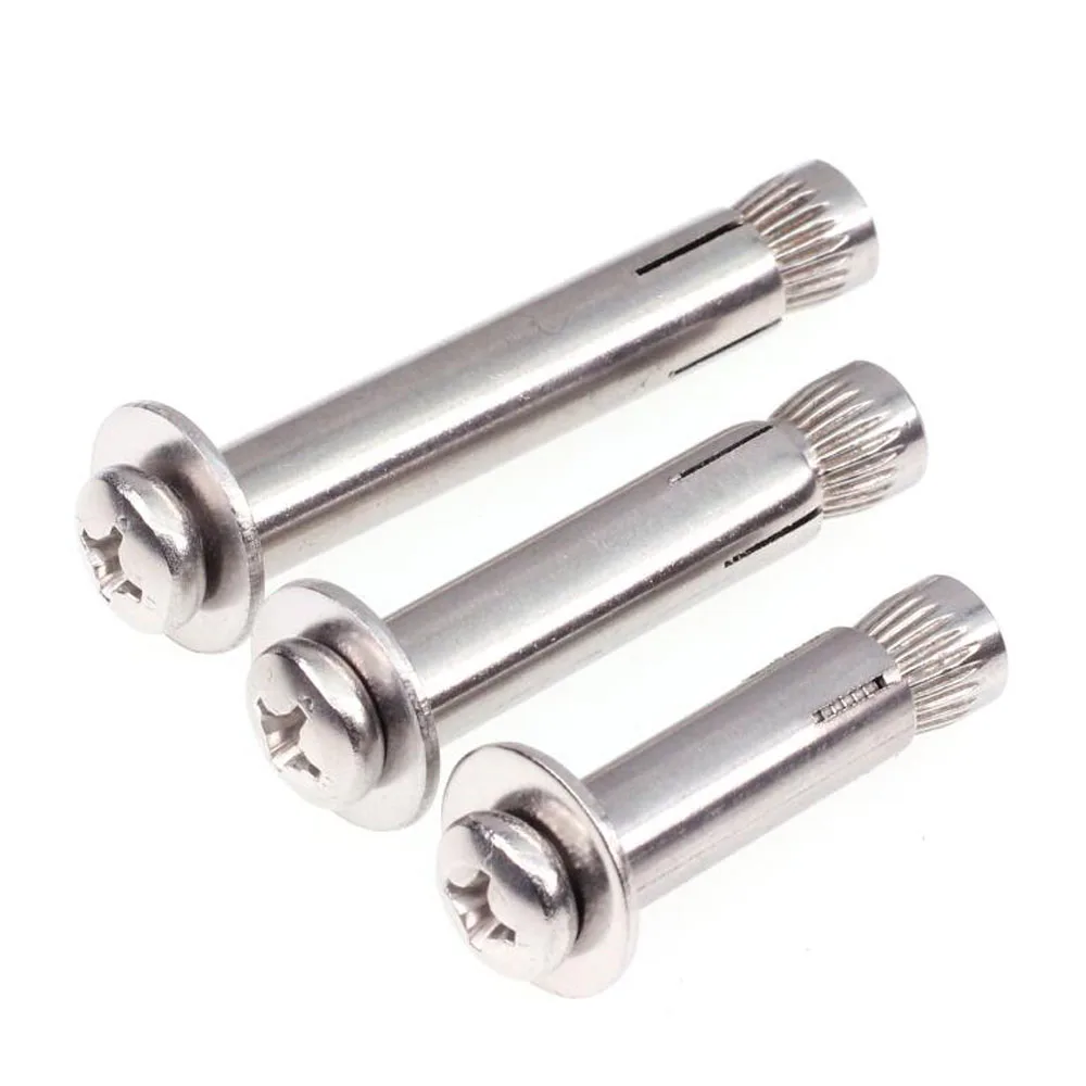 Wkooa Pan Head Phillips Bolt Expansion Anchor Drop in Sleeve