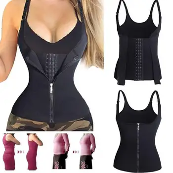 

Neoprene Waist Trainer Shaper Women Zipper Tummy Control Sauna Slimming Vest Corset Shaping Girdles Workout Thermo Shapewear