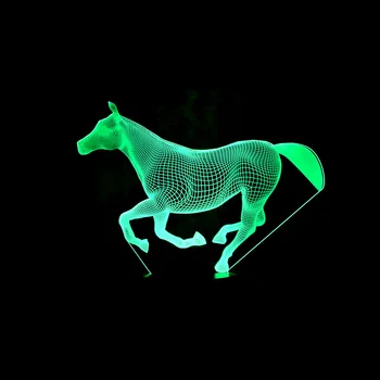 

Sleep Lighting Home Bedroom Decoration Animal Horse Model Usb Visual 3D LED Modelling Table Lamp For Bedside Night Light Gift