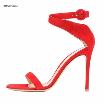 

BBZAI 2020 new pattern Summer high quality Ms banquet sandals 12CM Thin Heels Sexy Peep Toe women's shoes Fashion Show 3-13 14