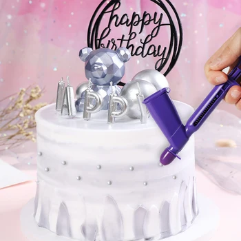 

Plastic Adjustable Kitchen Sugar Beaded Flower Gun Cake Decorating Bakeware Tools DIY Food Grade Cake Tool Kitchen Accessories