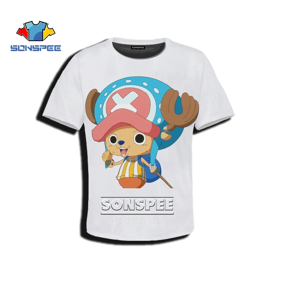 SONSPEE One Piece сабо Харадзюку уличная одежда для маленьких мальчиков и девочек модная футболка аниме Повседневное мультфильм 3D футболка с короткими рукавами и принтом детская A522