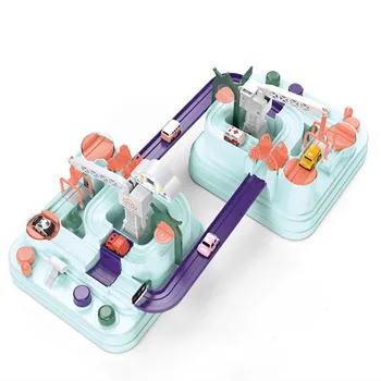 

Car Adventure Toy 2in1 2 Player Car Race Tracks with Timer Double Speed Game Educational Toy for Girls Boys