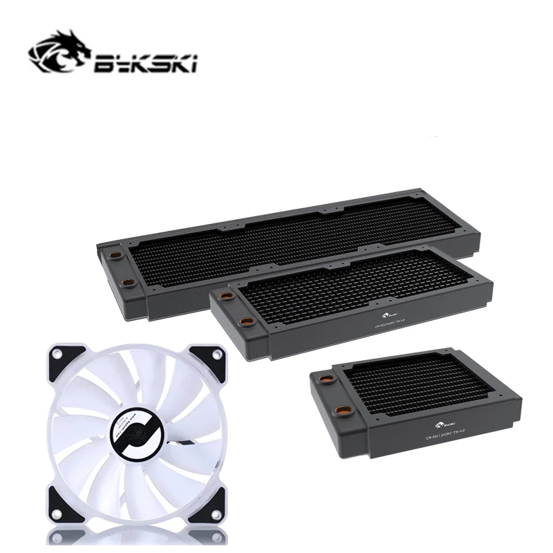 

Bykski PC Water Cooling Radiator +12cm Fan,30mm Thickness Copper Liquild Radiator,120/240/360