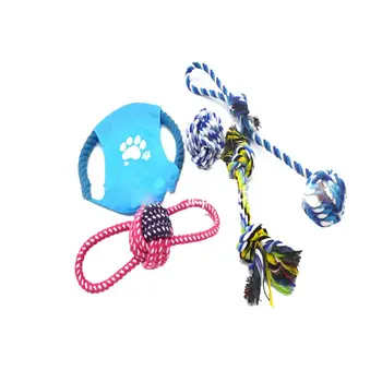 

1set Pet Rope Toys Puppy Dog Durable Interactive Dog Toys Non-Toxic Cotton Fiber for Aggressive Chewers