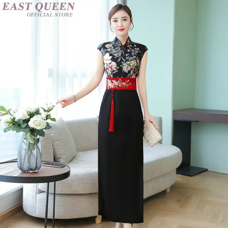 Элегантные китайские платья, вьетнамская одежда, Qipao, высокий разрез, сборная Талия, сексуальное восточное платье, длинное платье Cheongsam Ao Dai, платье TA1786