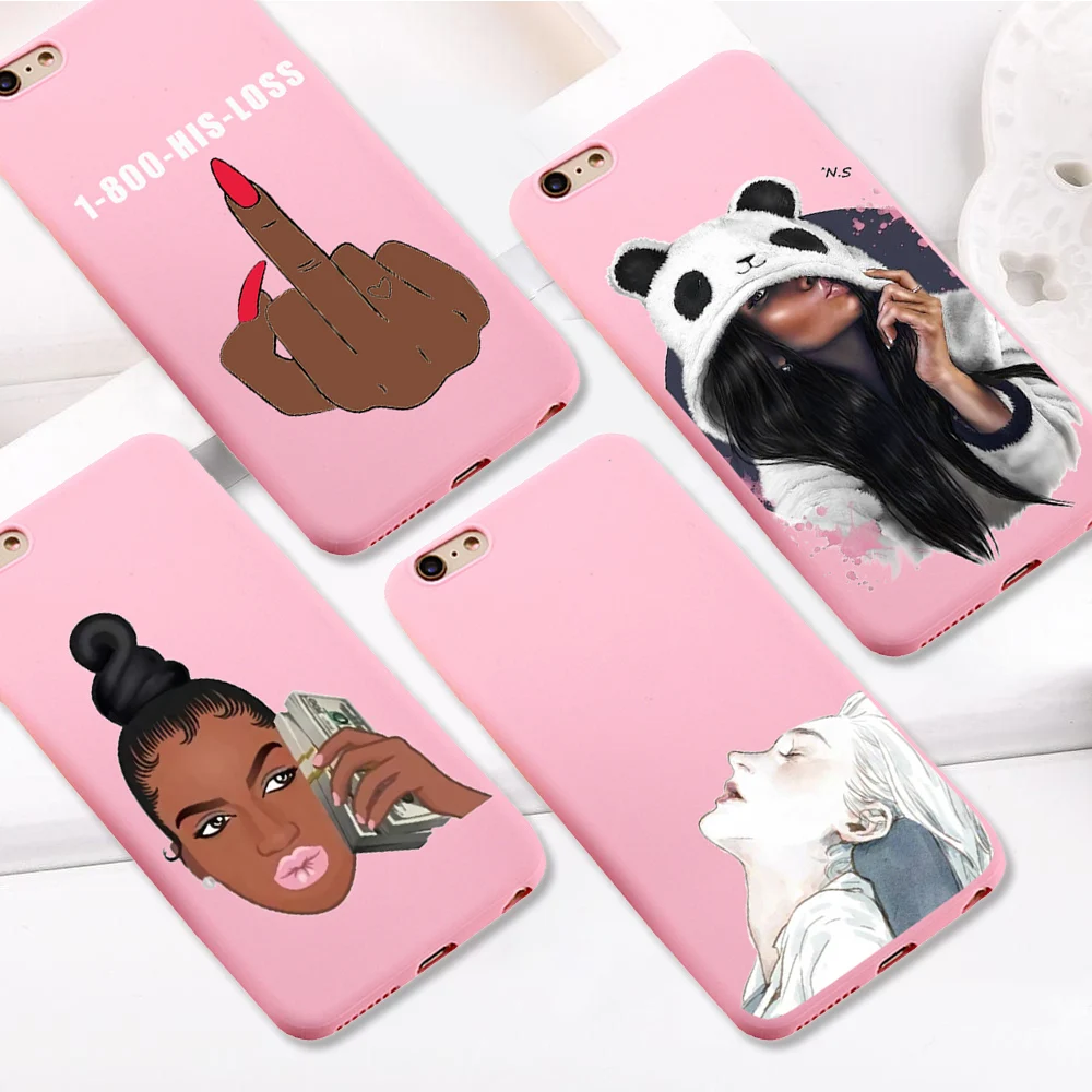 Для iPhone 6 S 7 8 11 X XR XS Max чехол с темной кожей красивая девушка и деньги для Apple Plus