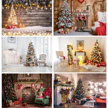 

SHENGYONGBAO Christmas Theme Photography Background Snowman Christmas tree Backdrops For Photo Studio Props 211025 ZLSY-67