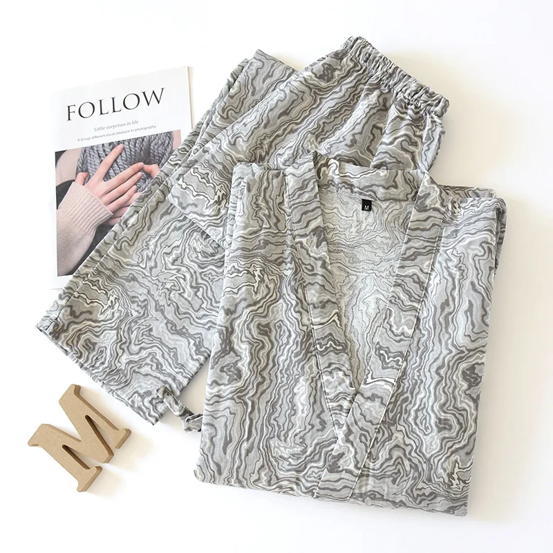 100% Cotton Women Pajamas Set Pijama Sauna spring Female Pyjamas Sleepwear Robe Mujer Home Clothing