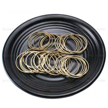 100 Pcs Messing Einfache Kreis Runde Hoops Ring Link Stecker für Ohrringe Halskette, Der 10/15/20/25/30/35/40/45/50mm Finding