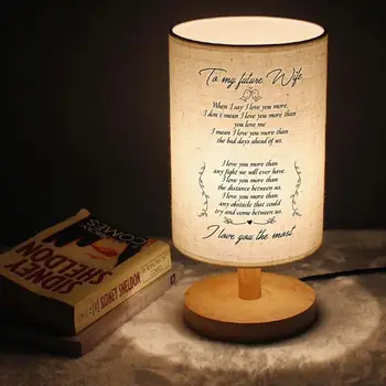 

To My Wife Gift Reading lamp bedside printed a meaningful blessing content he will continue beautiful gift