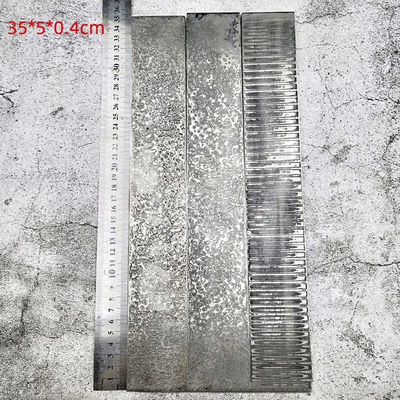 VG10 Damascus Steel Forged Raw Material Knife Blank Pattern Strip DIY Thousand Layer 35x5x0.4CM | Инструменты