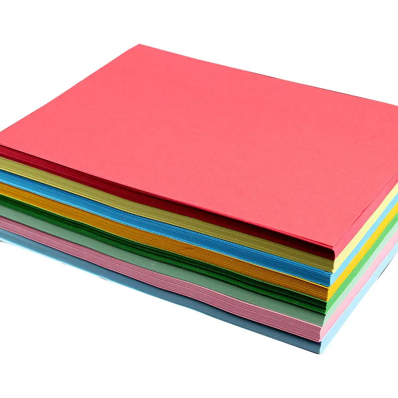 

Bessie Handmade Color Copy Paper Kindergarten 80G Colorful Paper Folding 100 Zhang Thick A4 Printing Paper Color