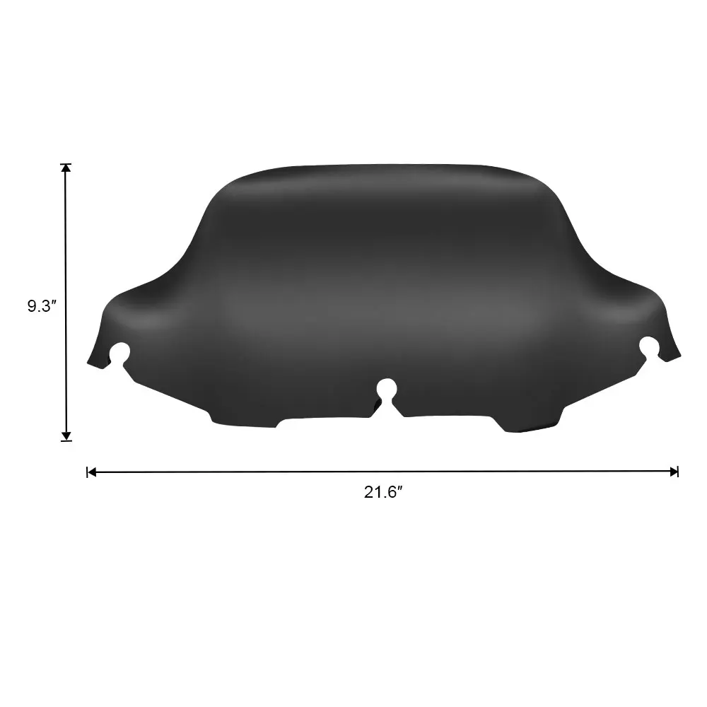 Motorbike 8" Wave Windshield Windscreen Motorcycle Wind Air Deflector Spoiler For Touring Electra Street Glide Classic 1996 2013