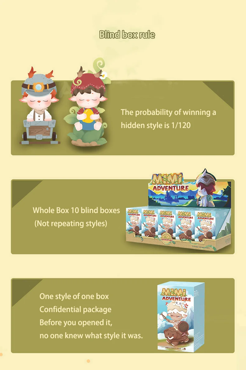 Super Hot MIMI ADVENTURE Blind Box Toy Caja Ciega Blind Bag Toy Girl Model Birthday Gift Mystery Box Fairy Garden Desk Decor
