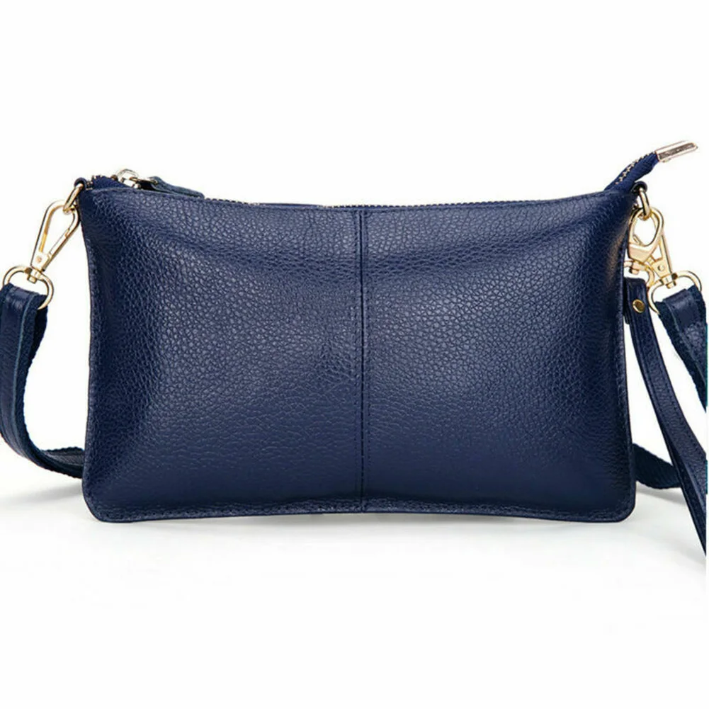Classic Women Leather Handbag Shoulder Tote Purse Zippered Crossbody Bag Simple Design Fashion Bolsos Mujer J9 - Цвет: Sapphire
