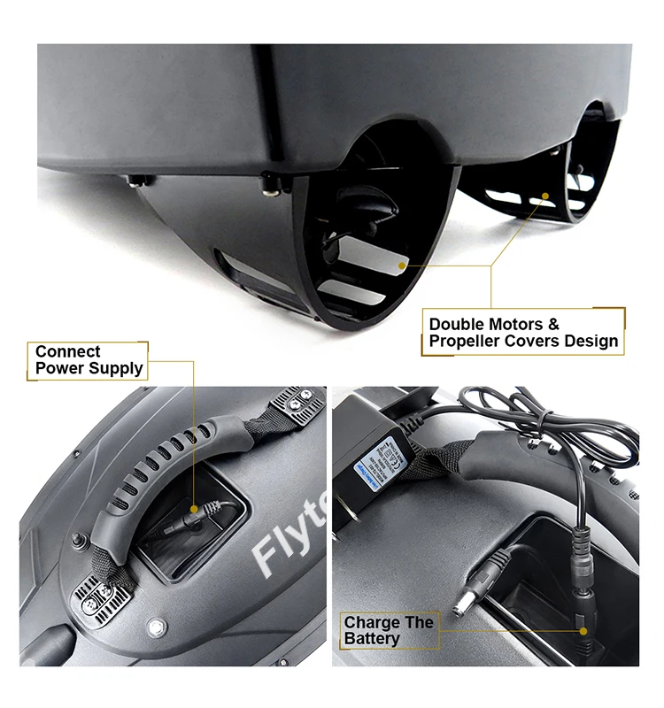 Flytec 500m Remote Control Fishing Bait Boat RC Boat 2011-5 Fish Finder 1.5kg Fish Ship Speedboat RC Toys 5.4km/h Double Motor 5