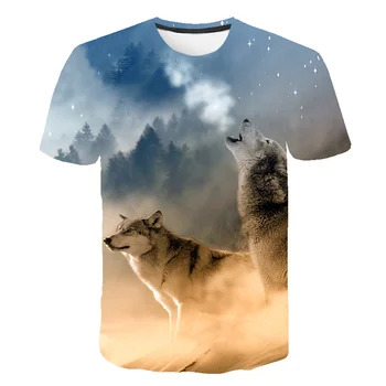 

Short Sleeve Wolf 3D T Shirt Kids Print Animal Cool Girls Boys Teens Summer Tops Big Kids T Shirt Children