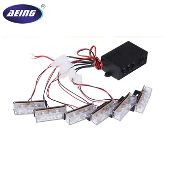 

AEING LED Flash Flashing Strobe Warning Grill Light 6 x 3 LED EMERGENCY STROBE LIGHTS Red Blue Amber White