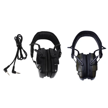 

2x Electronic Hunting Ear Protection NRR22DB Sound Amplification Noise Reduction Ear Muffs Black & Green