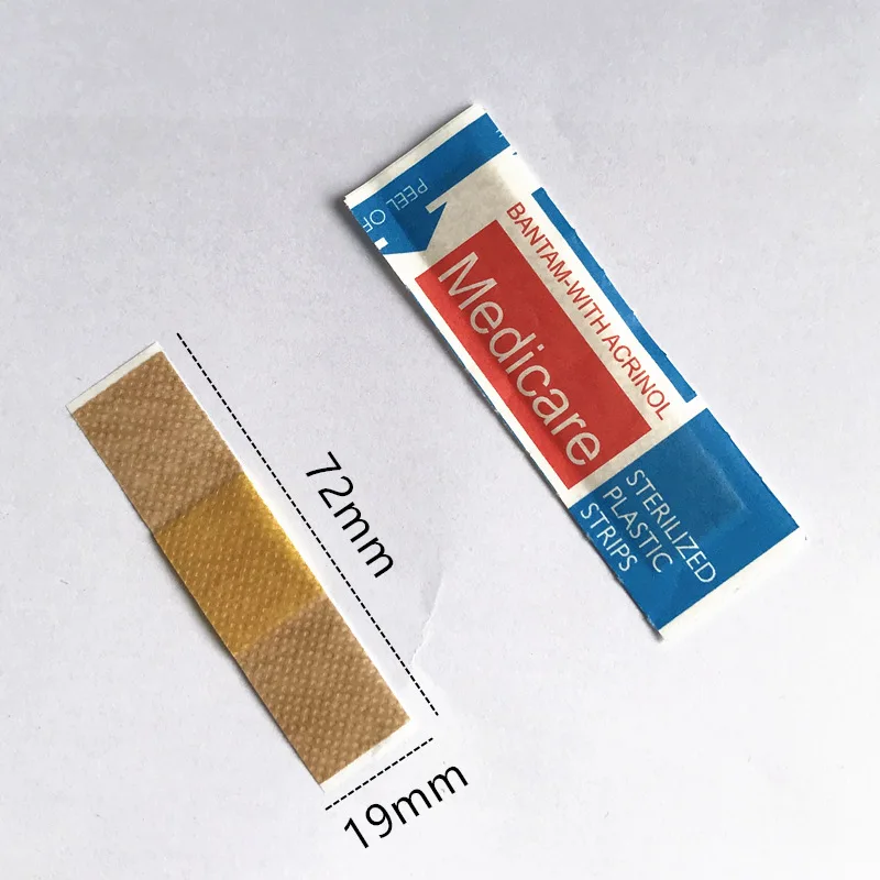 100Pcs/Pack Non-woven Wound Adhesive Plaster Medical Anti-Bacteria Band Aid Bandages Sticker Home Travel First Aid Kit Supplies