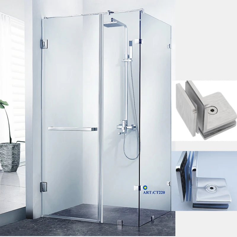 Braçadeira de Vidro Montagem de Ferragens de Sala de Chuveiro 2 Pcs bracadeira vidro montagem ferragens sala chuveiro 2 pcs 05