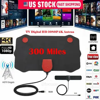 

2019 Newest Fashion 300 Mile Range Antenna TV Digital HD Skywire 4K Antenna HDTV 1080p Amplifier USA
