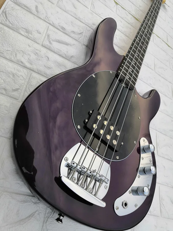 Электрическая бас-гитара Гитары 4 строки фиолетового цвета гриф из красного