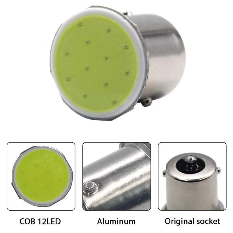 10 шт., Автомобильные светодиодные лампы 1156 ba15s p21w 1157 BAY15D COB 12SMD DC12v, лампа для прицепа, грузовика, автомобиля, стильный светильник для парковки, автомобильная светодиодная лампа