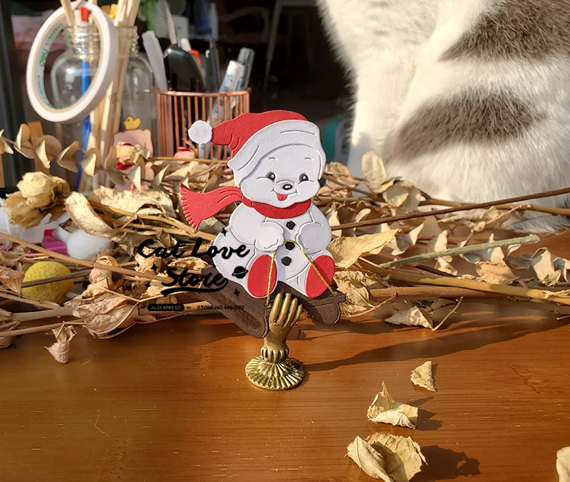 Diverses Matrices De Découpe En Métal Pour étiquettes De Noël, Motif Pingouin Snata, Pour Loisirs Créatifs, Scrapbooking, Album Photo, Gaufrage Décoratif, Fabrication De Cartes En Papier