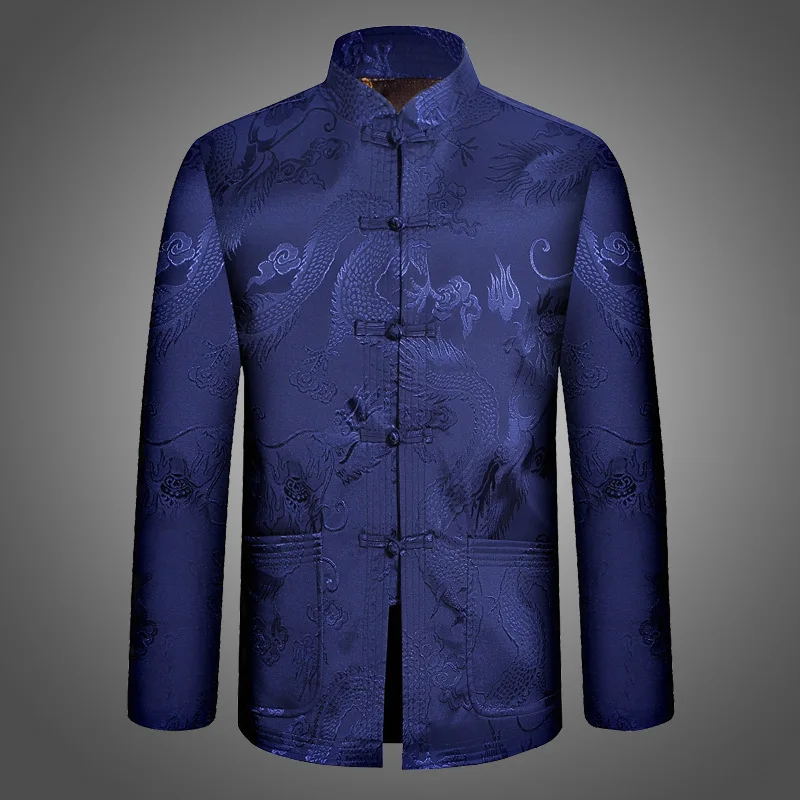 

Spring And Autumn Grandpa Clothes Men's Middle-aged Chinese Costume-Style MEN'S Coat Chinese Button Knots Dad Jacket