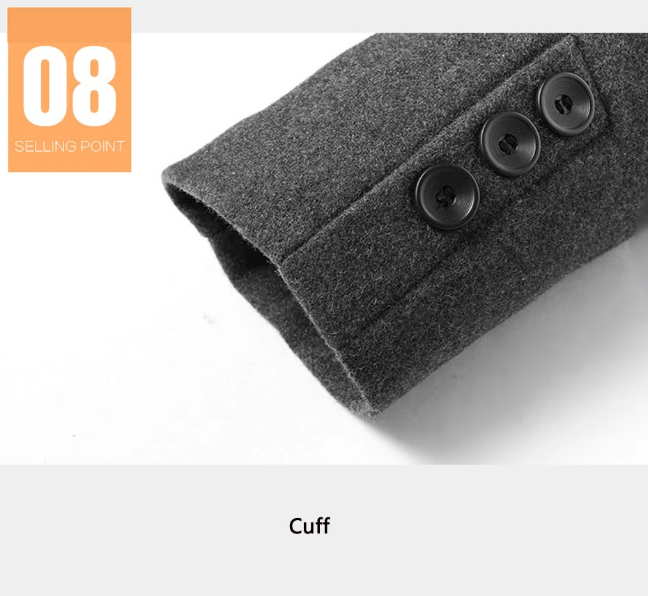 Casaco Masculino Inverno пальто из плотной шерсти Мужское пальто с отложным воротником на одной пуговице шерстяная куртка для мужчин