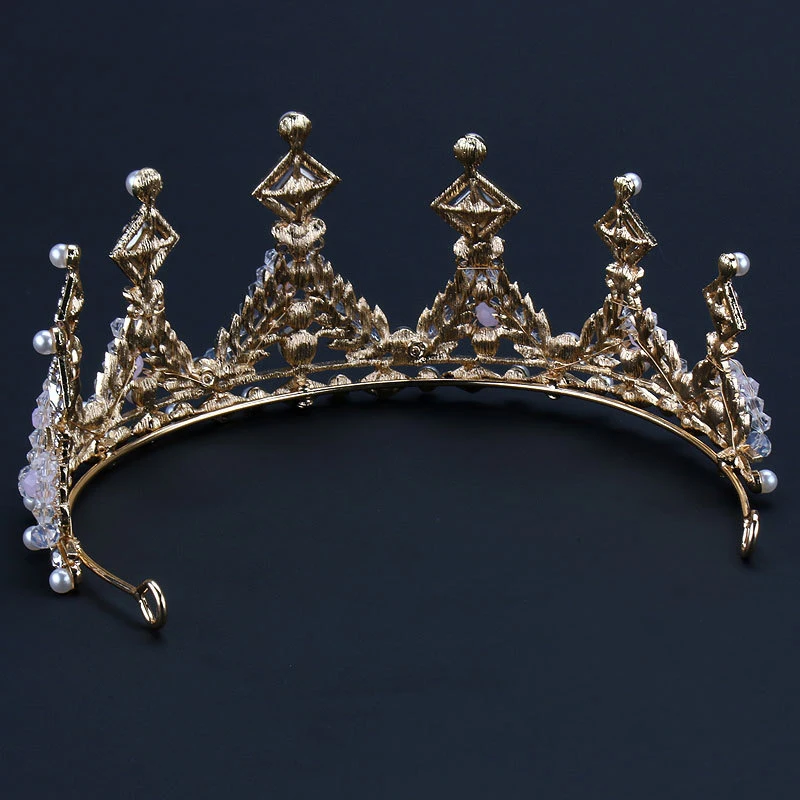 Vinatge Royal Crown Haar Hoop Glitzernden Strass Perlen Tiaras Einstellbare  Legierung Haar Zubehör für Kinder Mädchen Frauen LL @ 17