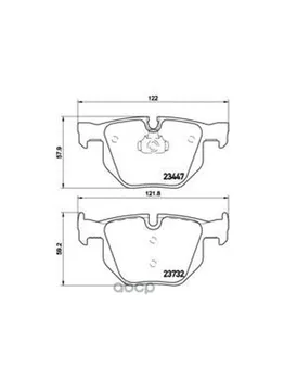 

Brake pads disc rear. BMW X5 (E70) 02/06-06/13/BMW X5 (F15 F85) 06/12- /BMW X6 (E71 Brembo art. p06056
