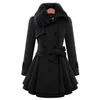 Women's Winter Slim Long Wool Sherpa Coat Double Breasted Padded Korean Cashmere Coat England Style Trench 3
